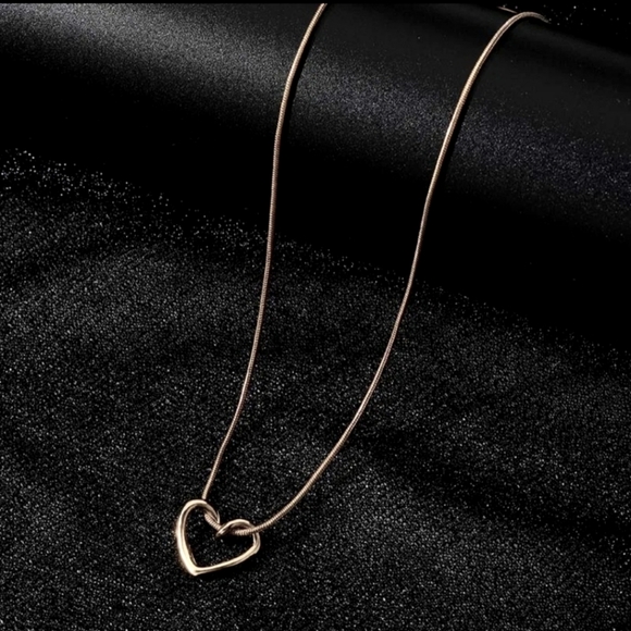 HEART NECKLACE 18K GOLD PLATE - Picture 6 of 8